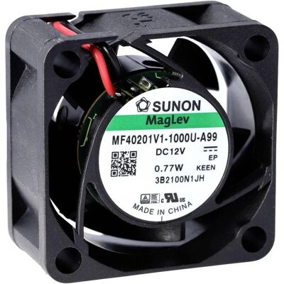 Sunon MF40202VX-1000U-A99 Ventilateur axial 24 V/DC 18.34 m³/h (L x l x H) 20 x 40 x 4 (40 mm), Ventilateur PC, Noir Sunon MF40202VX-1000U-A99 Ventilateur axial 24 V/DC 18.34 m³/h (L x l x H) 20 x 40 x 4 (40 mm), Ventilateur PC, Noir
