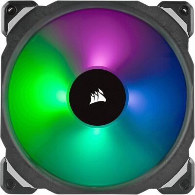 Corsair Ml140 Pro RGB (140 mm, 1x), Ventilateur PC, Noir Corsair Ml140 Pro RGB (140 mm, 1x), Ventilateur PC, Noir