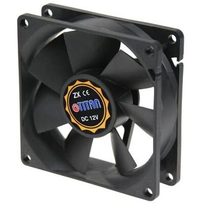 Titan TFD-8025M12Z Ventilateur de boîtier (80 mm, 1x), Ventilateur PC, Noir Titan TFD-8025M12Z Ventilateur de boîtier (80 mm, 1x), Ventilateur PC, Noir