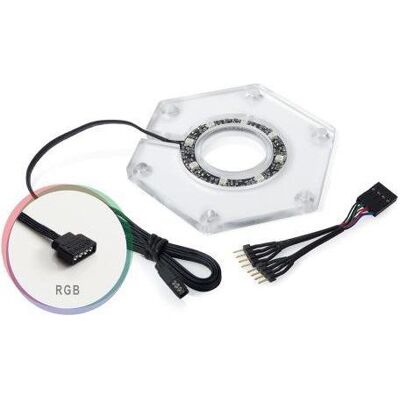 Bitspower Accessoire RGB hexagonal pour réservoir d'eau, Refroidissement liquide CPU, Transparent Bitspower Accessoire RGB hexagonal pour réservoir d'eau, Refroidissement liquide CPU, Transparent