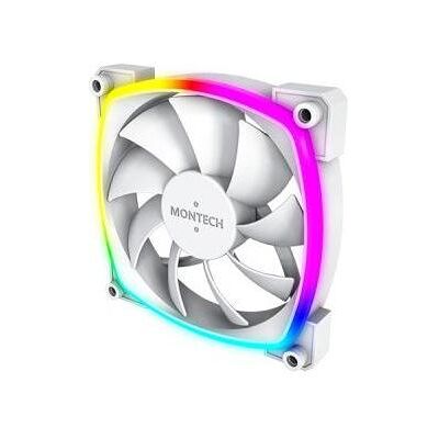 Montech Lot de 3 Ventilateurs de boitier AX120 RGB - 12cm (Blanc) (120 mm, 3x), Ventilateur PC, Blanc Montech Lot de 3 Ventilateurs de boitier AX120 RGB - 12cm (Blanc) (120 mm, 3x), Ventilateur PC, Blanc