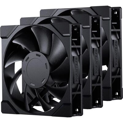 Phanteks Ventilateur M25 Gen2 PWM, pack de 3 - 120mm, noir (120 mm, 3x), Ventilateur PC, Noir Phanteks Ventilateur M25 Gen2 PWM, pack de 3 - 120mm, noir (120 mm, 3x), Ventilateur PC, Noir
