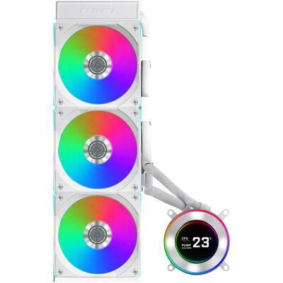 Lian-Li HYDROSHIFT II LCD-C 360CL ARGB AiO Wasserkühlung - weiss, Refroidissement liquide CPU, Blanc Lian-Li HYDROSHIFT II LCD-C 360CL ARGB AiO Wasserkühlung - weiss, Refroidissement liquide CPU, Blanc