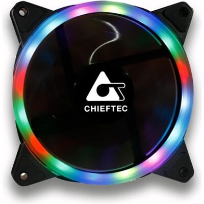 Chieftec AF-12B-3P Ventilateur de boîtier (120 mm, 1x), Ventilateur PC, Noir Chieftec AF-12B-3P Ventilateur de boîtier (120 mm, 1x), Ventilateur PC, Noir