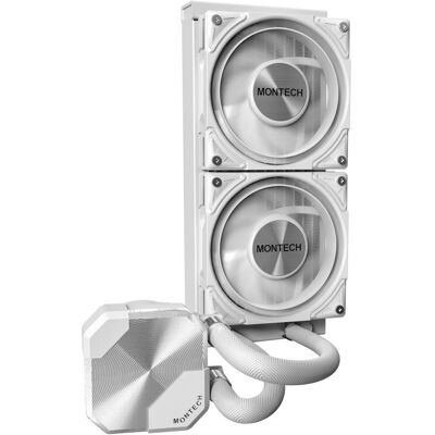Montech HyperFlow Silent 240 AIO, White, Refroidissement liquide CPU, Blanc Montech HyperFlow Silent 240 AIO, White, Refroidissement liquide CPU, Blanc