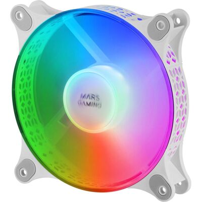 Mars Gaming Lot De 2 Ventilateurs Boitier Mf-Duo RGB - 12cm (Blanc) (120 mm, 2x), Ventilateur PC, Multicolore, Blanc Mars Gaming Lot De 2 Ventilateurs Boitier Mf-Duo RGB - 12cm (Blanc) (120 mm, 2x), Ventilateur PC, Multicolore, Blanc