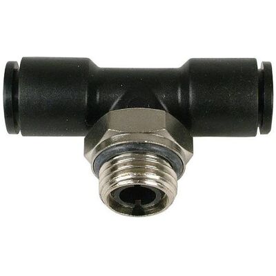 Aquatuning Connecteur en T à enfoncer, Raccord, Noir Aquatuning Connecteur en T à enfoncer, Raccord, Noir