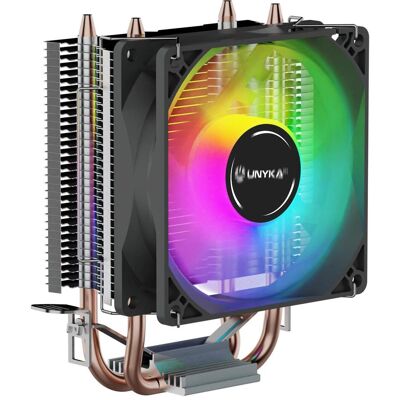 Unykach Unycool H20 Argb (123 mm), Ventirad processeur, Multicolore, Gris Unykach Unycool H20 Argb (123 mm), Ventirad processeur, Multicolore, Gris