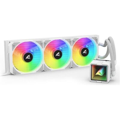 Sharkoon S100 ARGB AIO White, Refroidissement liquide CPU, Blanc Sharkoon S100 ARGB AIO White, Refroidissement liquide CPU, Blanc