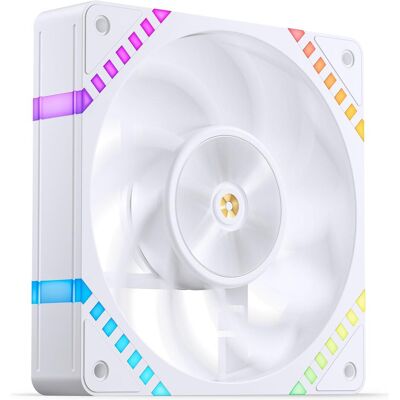 Jonsbo HF2-120 Lüfter, Reverse Blade, PWM, ARGB - 120mm, weiss (120 mm, 1x), Ventilateur PC, Blanc Jonsbo HF2-120 Lüfter, Reverse Blade, PWM, ARGB - 120mm, weiss (120 mm, 1x), Ventilateur PC, Blanc