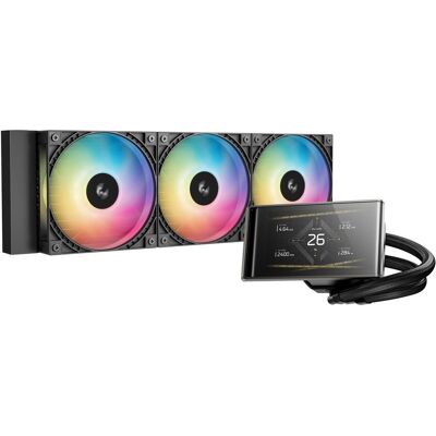 Deepcool LT360 VISION ARGB, Refroidissement liquide CPU, Noir Deepcool LT360 VISION ARGB, Refroidissement liquide CPU, Noir