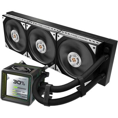 ASRock CPC Steel Legend Dark 360 LCD Black, Refroidissement liquide CPU, Noir ASRock CPC Steel Legend Dark 360 LCD Black, Refroidissement liquide CPU, Noir