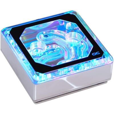 Alphacool Ice Block XPX Aurora Edge CPU - Plexi Chrome Digital RGB, Refroidissement liquide CPU, Noir, Argent Alphacool Ice Block XPX Aurora Edge CPU - Plexi Chrome Digital RGB, Refroidissement liquide CPU, Noir, Argent
