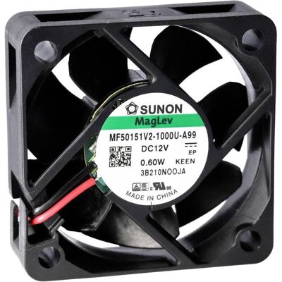 Sunon MF50152VX-1000U-A99 Ventilateur axial 24 V CC 31,59 m³/h (L x l x H) 15 x 50 x 5 (50 mm), Ventilateur PC, Noir Sunon MF50152VX-1000U-A99 Ventilateur axial 24 V CC 31,59 m³/h (L x l x H) 15 x 50 x 5 (50 mm), Ventilateur PC, Noir