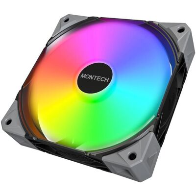 Montech E28 ARGB (120 mm, 3x), Ventilateur PC, Noir Montech E28 ARGB (120 mm, 3x), Ventilateur PC, Noir