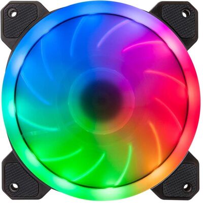Hiditec VENTILADOR GAMING ARGB N5-ARGB 120MM (120 mm, 1x), Ventilateur PC, Noir Hiditec VENTILADOR GAMING ARGB N5-ARGB 120MM (120 mm, 1x), Ventilateur PC, Noir