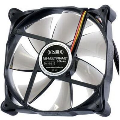 Noiseblocker Multiframe S-Series M12-PS (120 mm, 1x), Ventilateur PC, Noir, Blanc Noiseblocker Multiframe S-Series M12-PS (120 mm, 1x), Ventilateur PC, Noir, Blanc