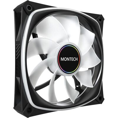 Montech RX120 PRO (120 mm, 1x), Ventilateur PC, Blanc, Noir Montech RX120 PRO (120 mm, 1x), Ventilateur PC, Blanc, Noir