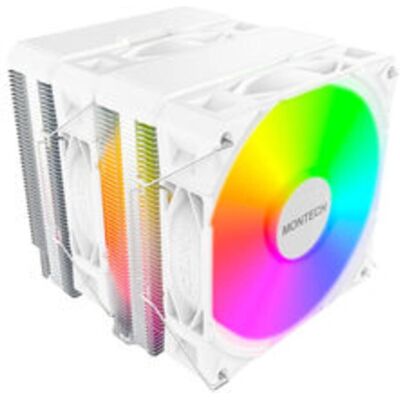 Montech NX600 ARGB White (160 mm), Ventirad processeur, Blanc Montech NX600 ARGB White (160 mm), Ventirad processeur, Blanc