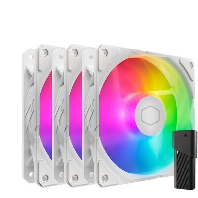 Cooler Master SickleFlow 120 ARGB (120 mm, 3x), Ventilateur PC, Blanc Cooler Master SickleFlow 120 ARGB (120 mm, 3x), Ventilateur PC, Blanc