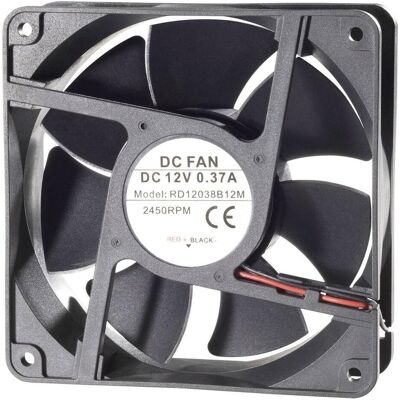 TRU COMPONENTS RD12038B24L1 - Ventilateur axial IP58 24V/DC - Noir TRU COMPONENTS RD12038B24L1 - Ventilateur axial IP58 24V/DC - Noir