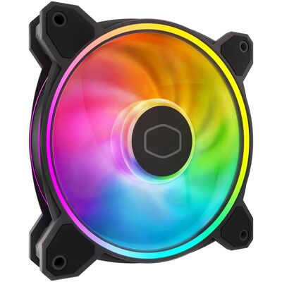 Cooler Master MasterFan MF120 Halo2 (120 mm, 1x), Ventilateur PC, Noir Cooler Master MasterFan MF120 Halo2 (120 mm, 1x), Ventilateur PC, Noir