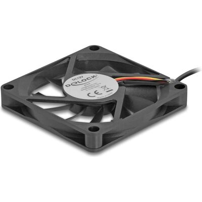 Delock Axiallüfter 12 V DC, 70 x 70 x 10 mm schwarz (70 mm, 1x), Ventilateur PC, Noir Delock Axiallüfter 12 V DC, 70 x 70 x 10 mm schwarz (70 mm, 1x), Ventilateur PC, Noir