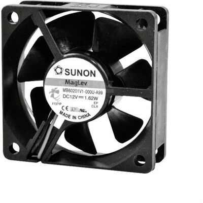 Sunon MF60202V11000UA99 Ventilateur axial 24 V/DC 39.06 m³/h (L x l x H) 60 x 60 x 20 (60 mm, 1x), Ventilateur PC, Noir Sunon MF60202V11000UA99 Ventilateur axial 24 V/DC 39.06 m³/h (L x l x H) 60 x 60 x 20 (60 mm, 1x), Ventilateur PC, Noir