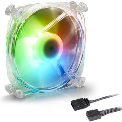 Sharkoon Ventilateur SHARK Disc PWM RGB (120 mm, 1x), Ventilateur PC, Transparent Sharkoon Ventilateur SHARK Disc PWM RGB (120 mm, 1x), Ventilateur PC, Transparent