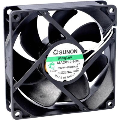 Ventilateur de refroidissement Sunon CF2082HVL-1000U-999 Noir - Axial 230V/AC 67.94m³/h Ventilateur de refroidissement Sunon CF2082HVL-1000U-999 Noir - Axial 230V/AC 67.94m³/h