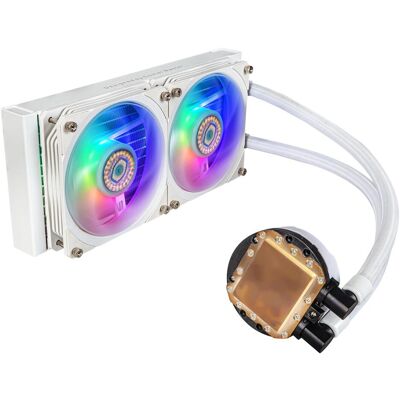Cooler Master WAK CoolerMaster MasterLiquid PL240 FLUX White(1700/1200/20x, Refroidissement liquide CPU, Blanc Cooler Master WAK CoolerMaster MasterLiquid PL240 FLUX White(1700/1200/20x, Refroidissement liquide CPU, Blanc