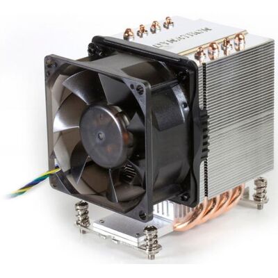 Dynatron A19 AMD AM4 AM5 cooler 3U aluminum stacked fin with heat pipes direct contact with CPU acti (110 mm), Ventirad processeur, Noir, Argent Dynatron A19 AMD AM4 AM5 cooler 3U aluminum stacked fin with heat pipes direct contact with CPU acti (110 mm), Ventirad processeur, Noir, Argent