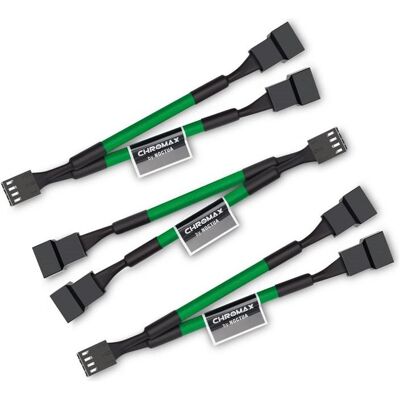 Noctua NA-SYC1 chromax.green Jeu de câbles répartiteurs en Y pour ventilateurs, Ventilateur PC : accessoires, Vert Noctua NA-SYC1 chromax.green Jeu de câbles répartiteurs en Y pour ventilateurs, Ventilateur PC : accessoires, Vert
