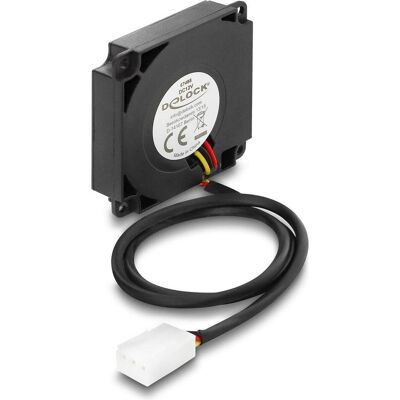 Delock Radiallüfter / Lüftergebläse 12 V DC 40 x 40 x 10 mm mit 3-Pin Lüfteranschluss, schwarz (40 mm, 1x), Ventilateur PC, Noir Delock Radiallüfter / Lüftergebläse 12 V DC 40 x 40 x 10 mm mit 3-Pin Lüfteranschluss, schwarz (40 mm, 1x), Ventilateur PC, Noir