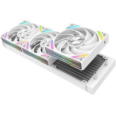 Sama Gears Q60 White 360mm AIO, Refroidissement liquide CPU, Blanc Sama Gears Q60 White 360mm AIO, Refroidissement liquide CPU, Blanc