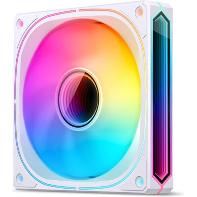 Jonsbo FR-505, ARGB 5V 3PIN - blanc (120 mm, 1x), Ventilateur PC, Multicolore, Blanc Jonsbo FR-505, ARGB 5V 3PIN - blanc (120 mm, 1x), Ventilateur PC, Multicolore, Blanc