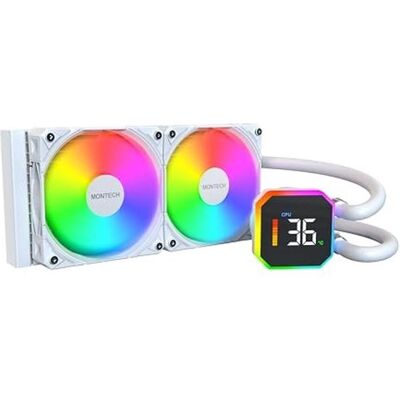 Montech HyperFlow Digital 240, Refroidissement liquide CPU, Blanc Montech HyperFlow Digital 240, Refroidissement liquide CPU, Blanc