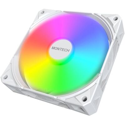 Montech E28 ARGB (120 mm, 3x), Ventilateur PC, Blanc Montech E28 ARGB (120 mm, 3x), Ventilateur PC, Blanc