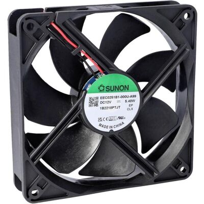 Sunon EEC0252B2-000U-A99 Ventilateur axial - 24 V/DC, 25x120x120mm, Noir Sunon EEC0252B2-000U-A99 Ventilateur axial - 24 V/DC, 25x120x120mm, Noir
