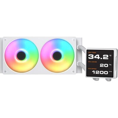 Cougar CPU Wasserkühlung Poseidon Vistek Pro 240,ARGB,Weiss, Refroidissement liquide CPU, Blanc Cougar CPU Wasserkühlung Poseidon Vistek Pro 240,ARGB,Weiss, Refroidissement liquide CPU, Blanc