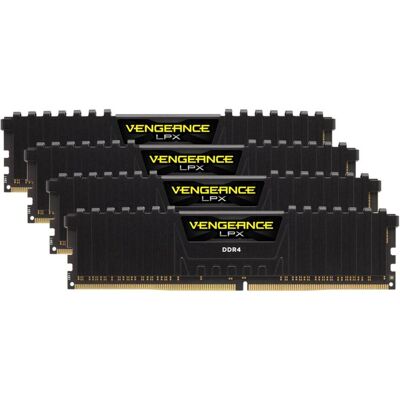Corsair Vengeance LPX (4 x 8GB, 2666 MHz, RAM DDR4, DIMM), Mémoire vive, Noir Corsair Vengeance LPX (4 x 8GB, 2666 MHz, RAM DDR4, DIMM), Mémoire vive, Noir