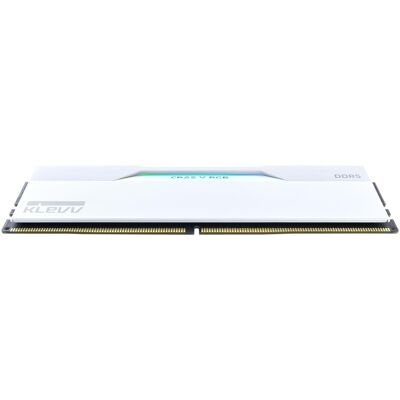 Klevv 64GB (32GBx2) CRAS V DDR5 6000MHz UDIMM Kit, White (2 x 32GB, 6000 MHz, RAM DDR5), Mémoire vive, Blanc Klevv 64GB (32GBx2) CRAS V DDR5 6000MHz UDIMM Kit, White (2 x 32GB, 6000 MHz, RAM DDR5), Mémoire vive, Blanc