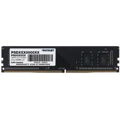 Patriot DDR5 PC5200 8GB 1x8 Ligne Signature PSD58G520082 (1 x 8GB, 5200 MHz, RAM DDR5, DIMM), Mémoire vive Patriot DDR5 PC5200 8GB 1x8 Ligne Signature PSD58G520082 (1 x 8GB, 5200 MHz, RAM DDR5, DIMM), Mémoire vive
