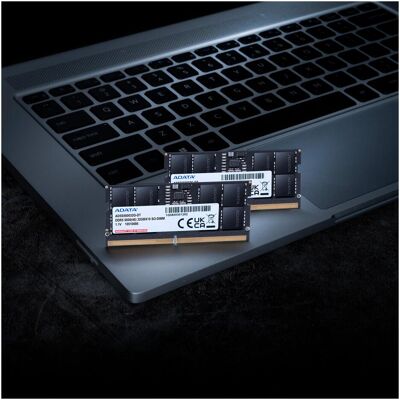 Adata SO-DDR5 24GB 5600-46 Premier Single Tray (1 x 24 Go, 5600 MHz, RAM DDR5, SO-DIMM), Mémoire vive, Noir Adata SO-DDR5 24GB 5600-46 Premier Single Tray (1 x 24 Go, 5600 MHz, RAM DDR5, SO-DIMM), Mémoire vive, Noir