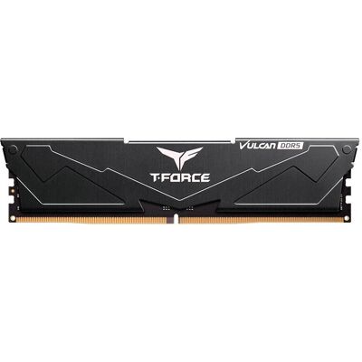Team Group RAM Team D5 6000 16GB C38 Vulcan black (6000 MHz, RAM DDR5, DIMM), Mémoire vive, Noir Team Group RAM Team D5 6000 16GB C38 Vulcan black (6000 MHz, RAM DDR5, DIMM), Mémoire vive, Noir