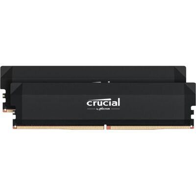 Crucial Pro (2 x 32GB, 6400 MHz), Mémoire vive, Noir Crucial Pro (2 x 32GB, 6400 MHz), Mémoire vive, Noir