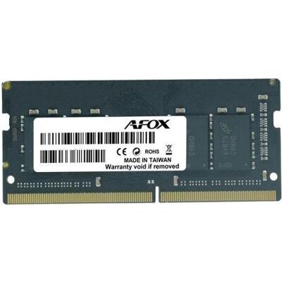 AFOX DDR4 (1 x 8GB, 3200 MHz, RAM DDR4, SO-DIMM), Mémoire vive, Noir AFOX DDR4 (1 x 8GB, 3200 MHz, RAM DDR4, SO-DIMM), Mémoire vive, Noir