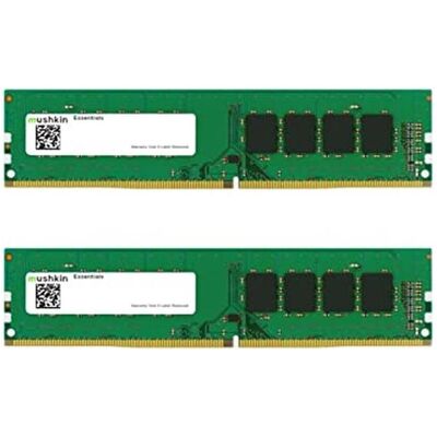 Mushkin DDR4 - 16 Go -3200 - CL - 22 - Simple - Essentiels (MES4U320NF16G) (1 x 16GB, 3200 MHz, RAM DDR4), Mémoire vive, Vert Mushkin DDR4 - 16 Go -3200 - CL - 22 - Simple - Essentiels (MES4U320NF16G) (1 x 16GB, 3200 MHz, RAM DDR4), Mémoire vive, Vert