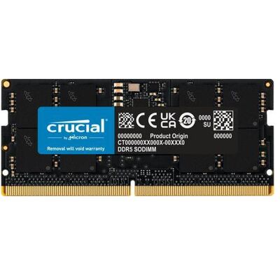 Crucial DDR5 SDRAM 16 Go 5 600 MHz CL46 Ikke-ECC SO DIMM 262 broches (1 x 16GB, 5600 MHz, RAM DDR5, SO-DIMM), Mémoire vive Crucial DDR5 SDRAM 16 Go 5 600 MHz CL46 Ikke-ECC SO DIMM 262 broches (1 x 16GB, 5600 MHz, RAM DDR5, SO-DIMM), Mémoire vive