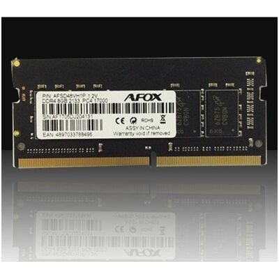 AFOX SO-DIMM DDR4 8GB 2400MHZ AFSD48EK1P (1 x 8GB, 2400 MHz, RAM DDR4, SO-DIMM), Mémoire vive, Noir AFOX SO-DIMM DDR4 8GB 2400MHZ AFSD48EK1P (1 x 8GB, 2400 MHz, RAM DDR4, SO-DIMM), Mémoire vive, Noir